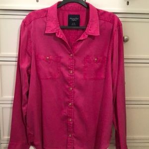 American Eagle Outfitter pink Lyocell XL top